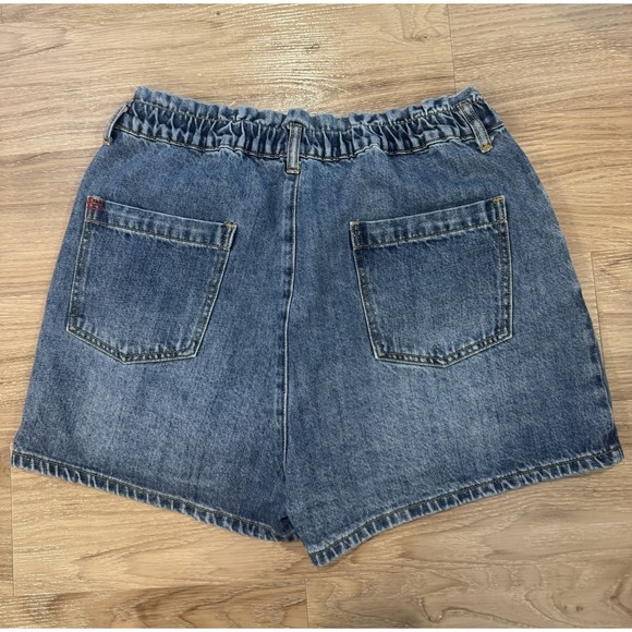 BDG Urban Outfitters High Rise Pull-On Mom Shorts Denim XL Boho Casual - Picture 2 of 5